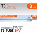 Tubo LED  con base 16 Watts 1,2 Mts vidrio fitting